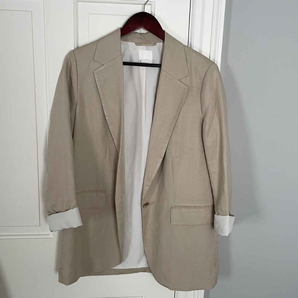 Oversized Linen Blend Blazer
